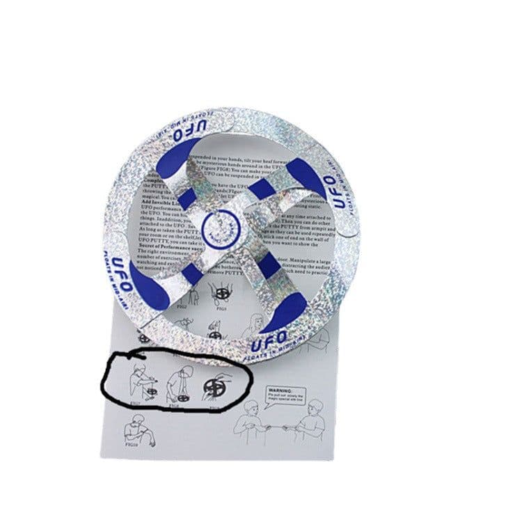 image-UFO Flying Saucer Magic Prop for Kids - 16cm Paper Toy