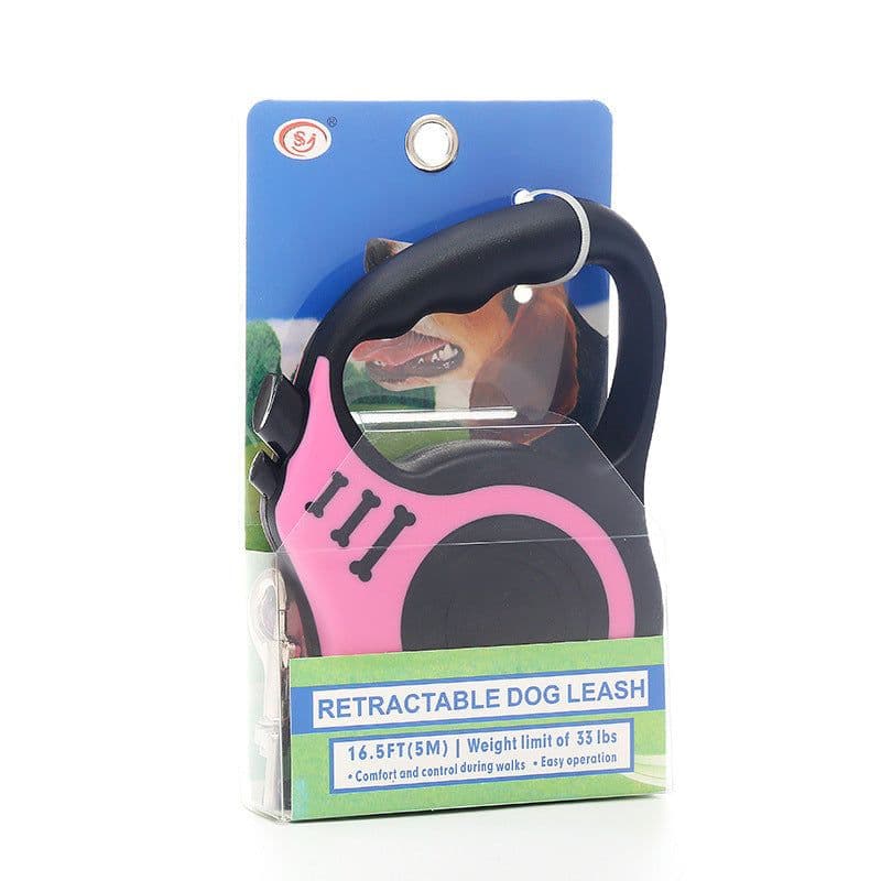image-Auto Retractable Dog Leash - 5M ABS Walking Chain Rope