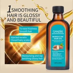 image-Moroccan Hair Growth Oil, Anti-Frizz, Smooth Care 100ml