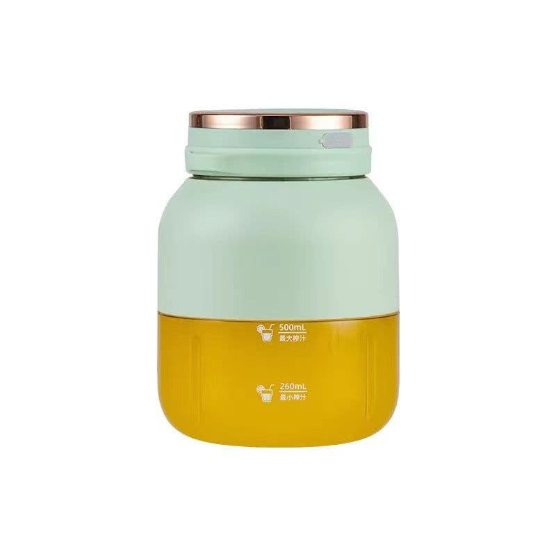 image-Portable USB Rechargeable Juicer 600ml Green