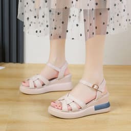 image-Roman PU Sandals Women Off White 42 Casual Platform