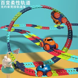 image-Kids Electric Track Car Set - DIY Climbing Coaster