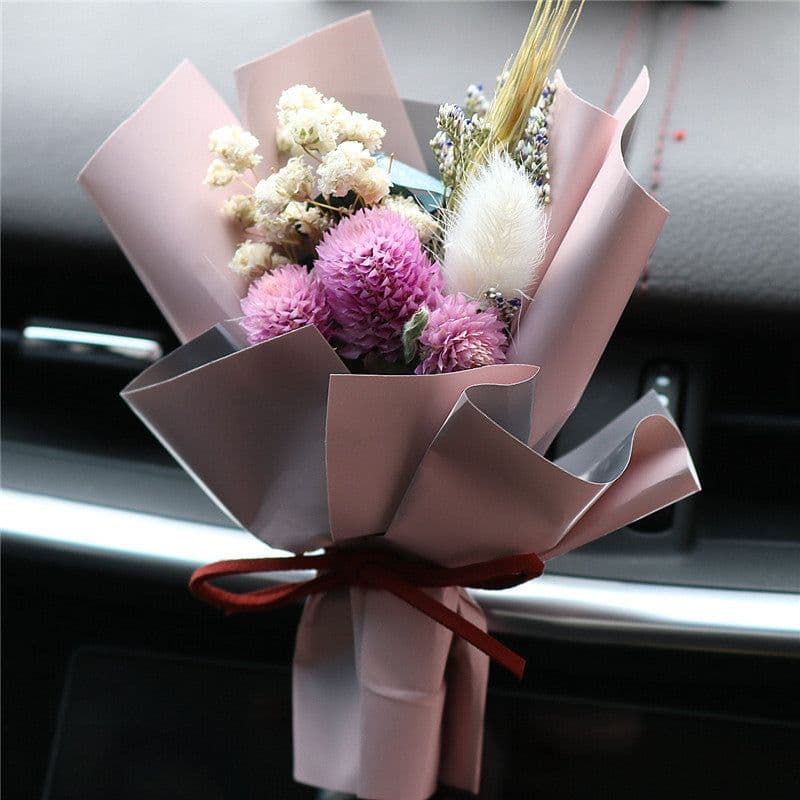 image-Aromatherapy Clip Bouquet - Beige Hydrangea Car Fragrance Decor