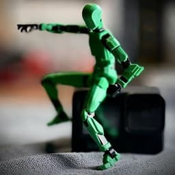 image-YQ 13-14cm 3D Printed Articulated Toy Soldier - Transparent/Purple
