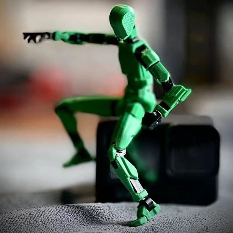 image-YQ 13-14cm 3D Printed Articulated Toy Soldier - Transparent/Purple