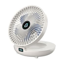 image-USB Desktop Fan - Wall Mounted 6" Cream White
