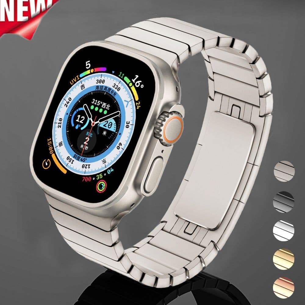 image-Suitable for Apple Watch Strap 42/44/45/49mm Metal
