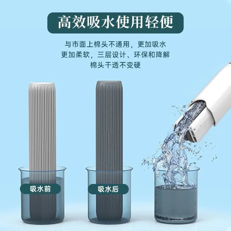 image-Jintian Portable Mini Mop - Water-Absorbing, Eco-Friendly, Compact Car Cleaner