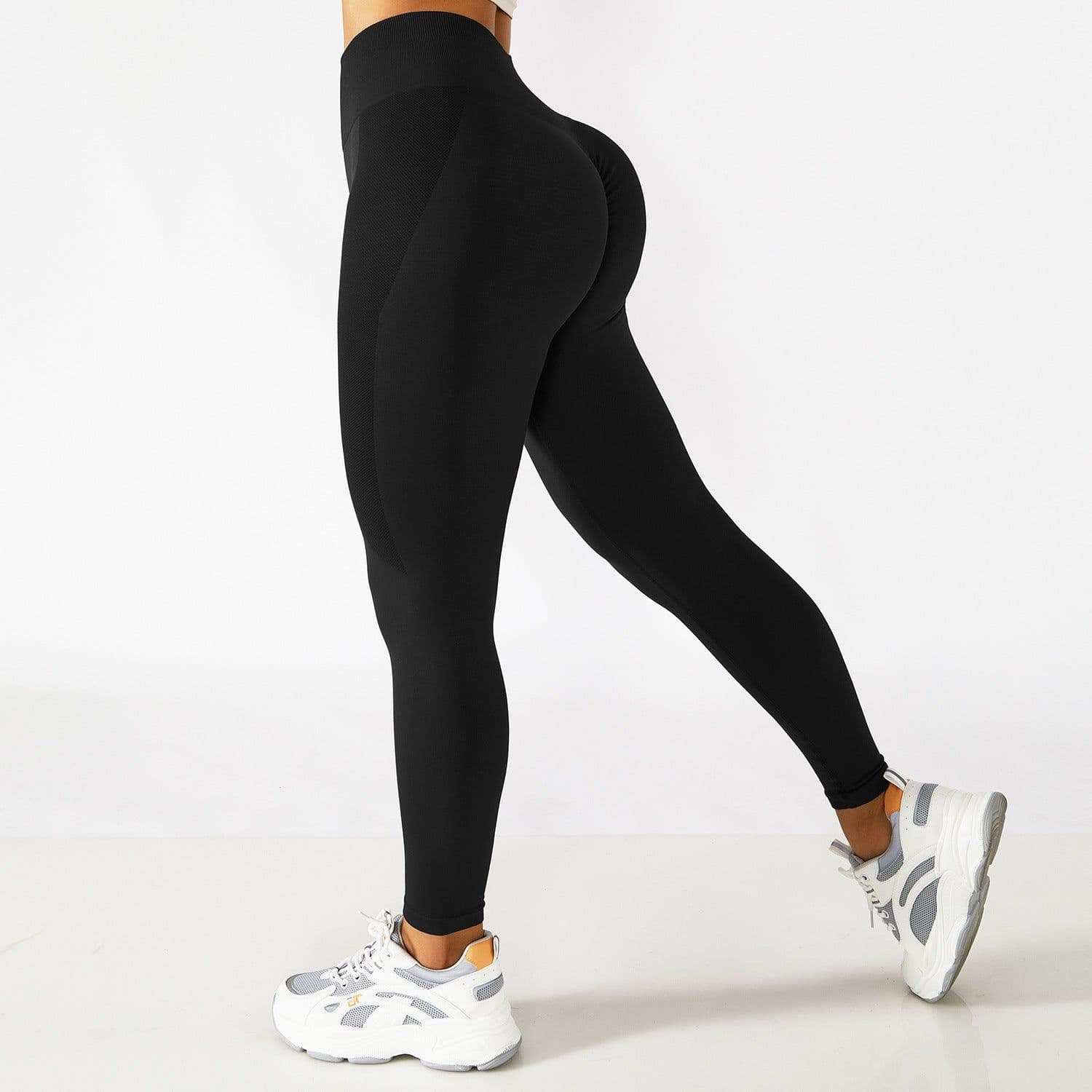 image-Yoga Pants Women High Waist Blue Purple L