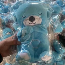 image-Breathing Bear Otter Plush Toy - 32cm Soothing