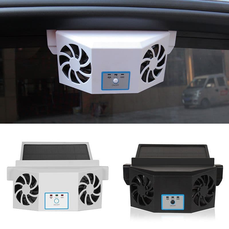 image-Car Solar Radiator Fan - White 75W