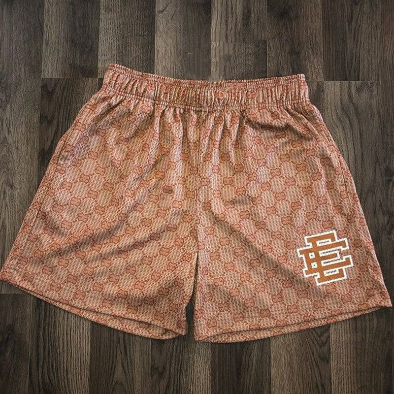 image-Unisex Fitness Shorts - Brown, XXXL, Moisture Wicking, Fashion