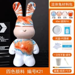image-Fluid Bear DIY Rabbit Ornament - White 23cm Vinyl