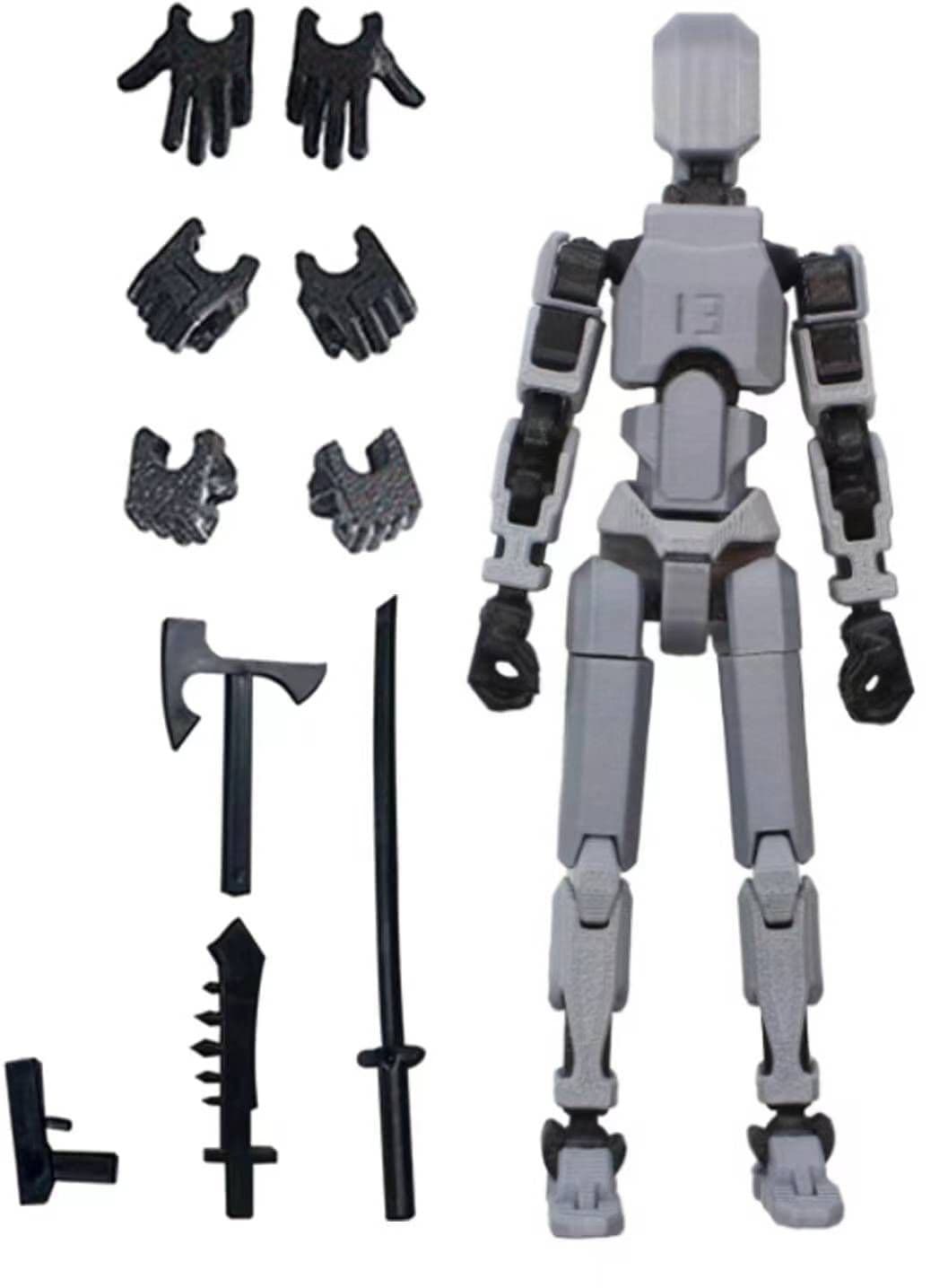 image-3rd Gen Lucky Articulated Toy Soldier, 13 Movable Parts, DIY 3D Printing, Ages 3-6