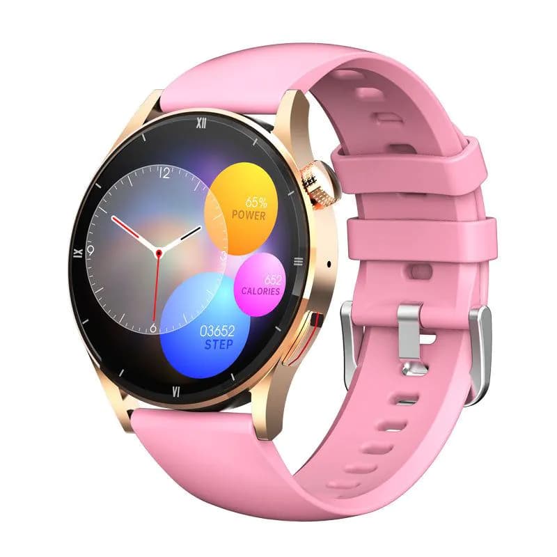 image-QS39 Smart Watch - Bamboo Steel Gold 1.32"