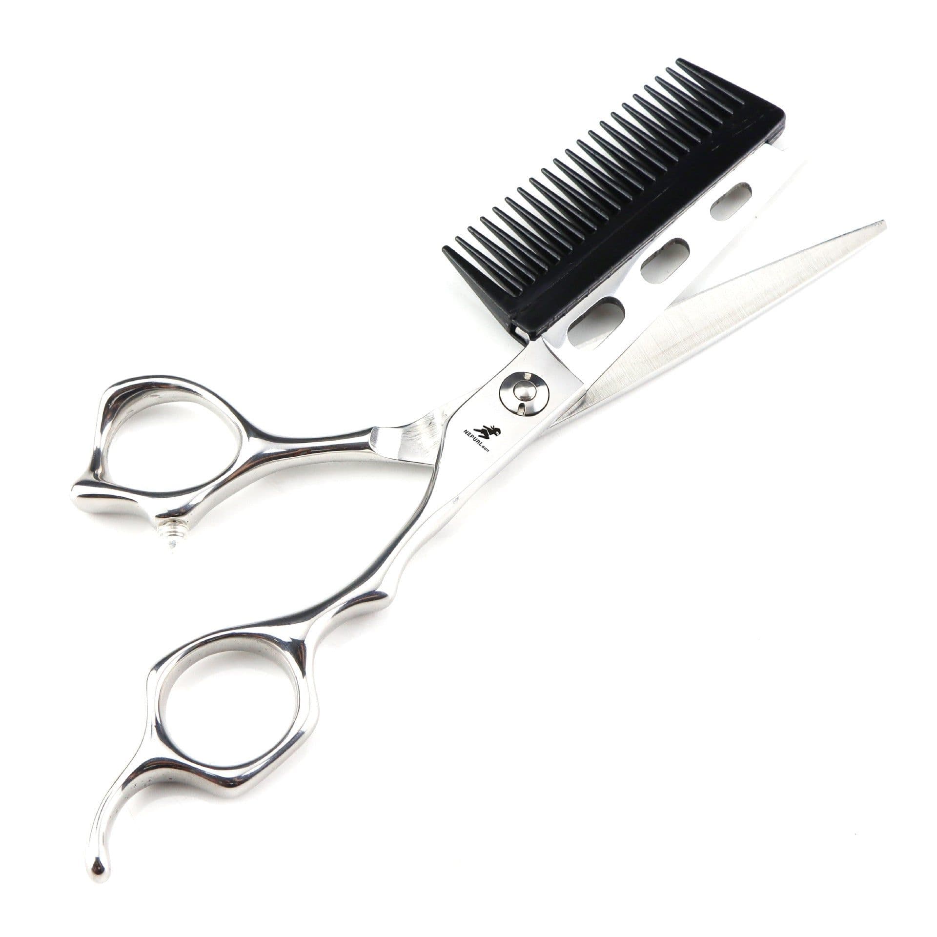 image-6.0" Hairdressing Scissors - Flat Comb Style