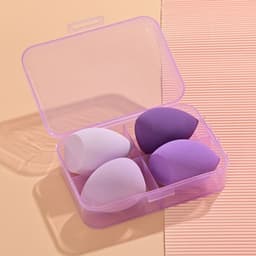 image-Beauty Egg Makeup Sponge Set - Foundation Brush & Powder Puff