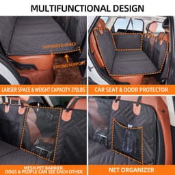 image-Dog Car Seat Mat - Black Waterproof 132x158cm