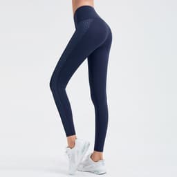 image-Yujia 2023 Peach Yoga Pants - High-Waist Mesh Sweat-Absorbing Tights