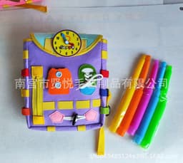 image-Felt Children's Toy Activity Board School Bag