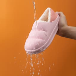 image-Waterproof Cotton Slippers Women Winter Bag Heel Home Furnishing Plush Thick Bottom Indoor Confinement Warm Cotton Shoes Men Wholesale
