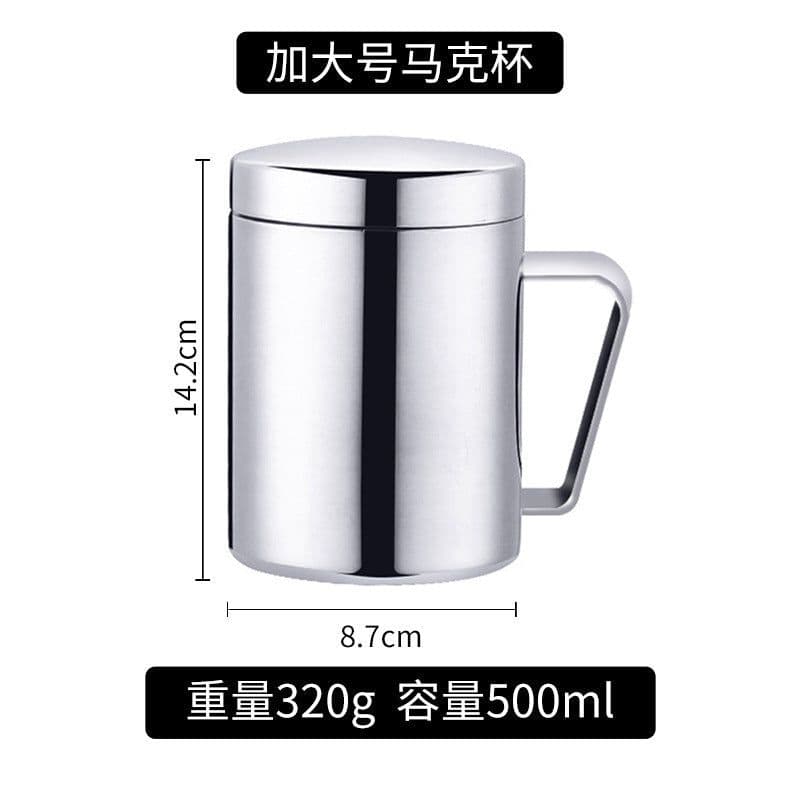 image-304 stainless steel mug household thermos cup office cup with lid water cup kindergarten school student cup