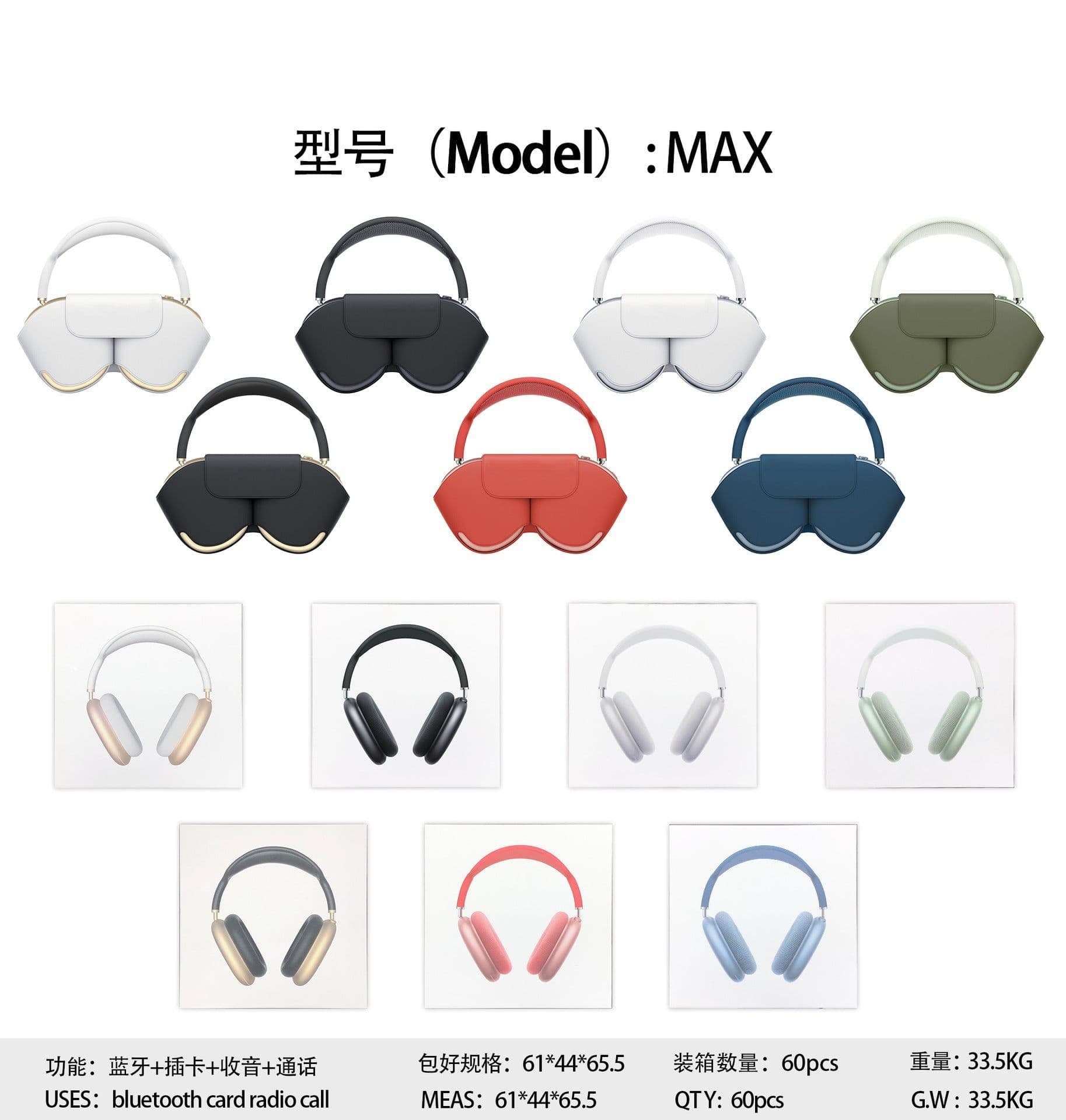 image-Cross-border AP-1 Bluetooth Headset Max - Black 5.2 Bass Storage Bag