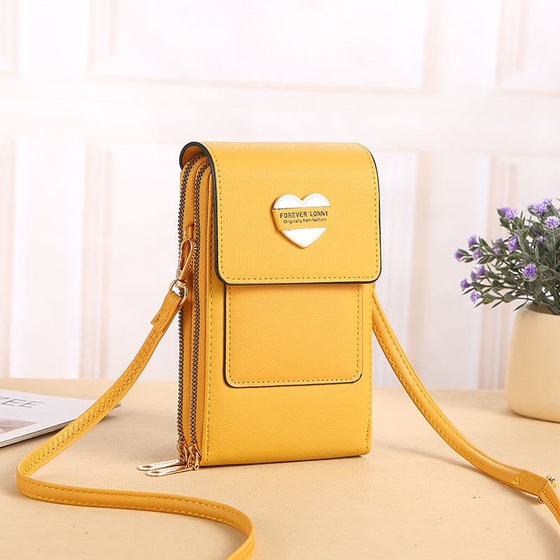 image-2022 new touch screen mobile phone bag female small oblique cute mobile phone small bag fashion wallet vertical section