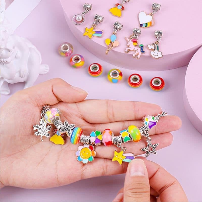 image-Kids Beaded Bracelet Set - DIY Jewelry Gift Ages 6-12