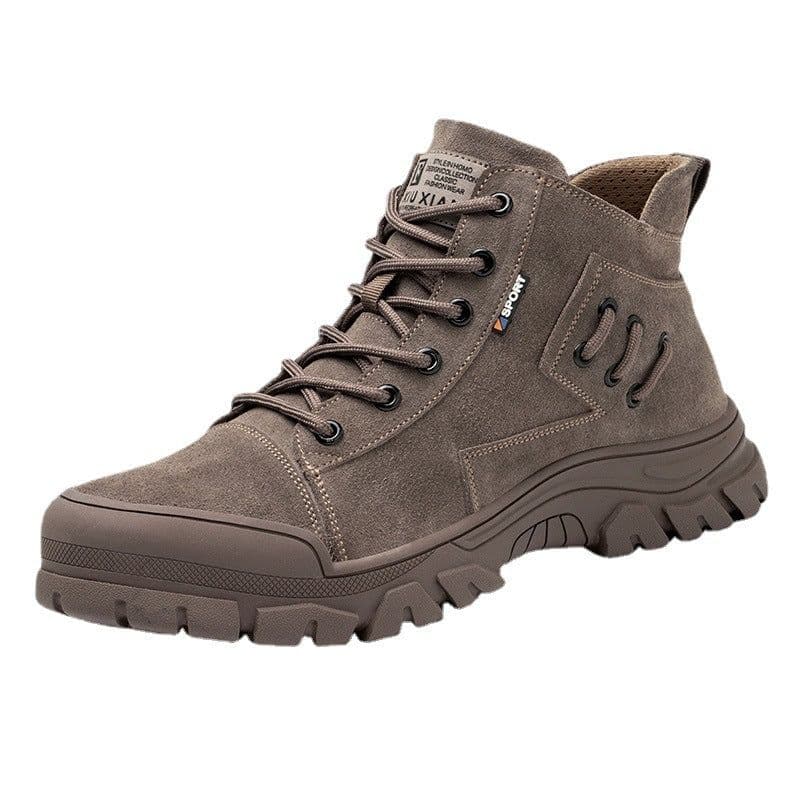 image-Haojia Men's Steel Toe Safety Work Shoes - Black