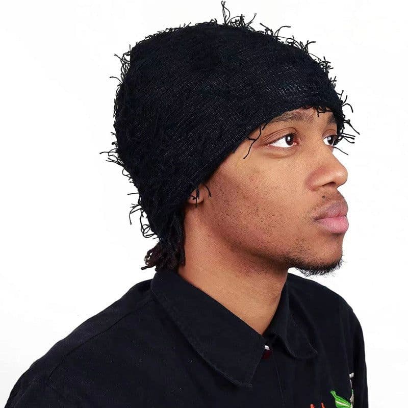 image-European and American new funny pullover hat high street hip-hop street personality knitted camouflage hat unisex cross-border new style