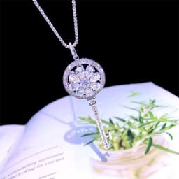 image-Chasing Forest Titanium Steel Necklace, Gold, Non-Fading Jewelry