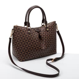 image-Women's Retro Printing Tote Bag - Windmill Black PU