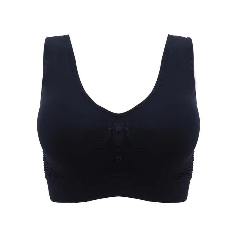 image-Sports Bra - Bean Paste Purple Nylon Mesh Hollow 6XL