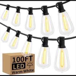 image-LED String Lights Outdoor 45.7m Warm White IP45