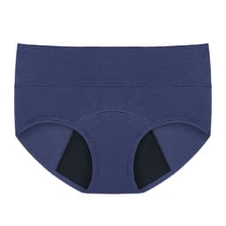 image-Women's Physiological Pants 3XL Blue Cotton High Waist