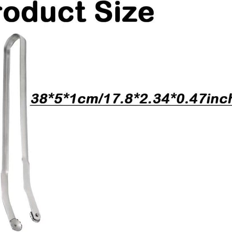 image-Stainless Steel BBQ Tongs - Multi-Use Grill Tool