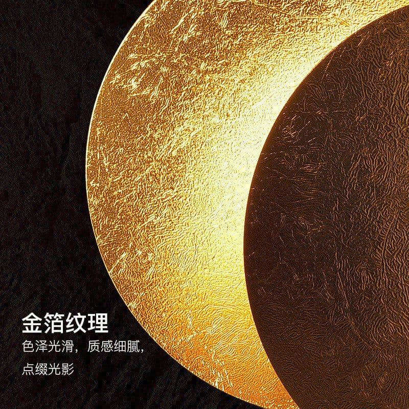 image-Imitation Italian designer moon concept solar eclipse wall lamp Nordic aisle stairs bedroom bedside lamp modern simplicity