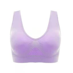 image-Foreign trade cross-border sport bra mesh hollow air hole sports bra yoga sports no steel ring underwear women