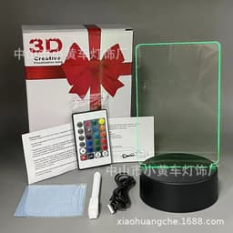 image-16-Color Remote USB 3D Night Light Erasable Graffiti Board Lamp 12*15