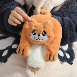 image-Purple Plush Hot Water Bottle 500ML - Removable Cover