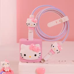image-Girl's heart is suitable for Apple data cable protective cover ~ 20w mobile phone 11 charger head iphone13 shell ipad12