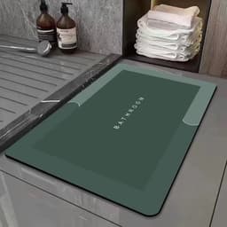 image-Shenghui Diatom Mud Bath Mat - Army-Black, Quick Dry, Easy Care