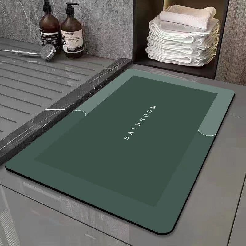 image-Shenghui Diatom Mud Bath Mat - Army-Black, Quick Dry, Easy Care