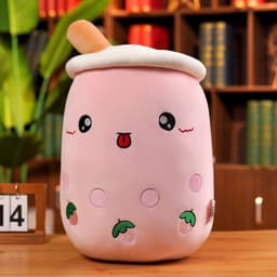 image-Cute milk tea cup pillow milk tea cup plush toy doll long strip pillow cushion milk tea pillow one drop shipping