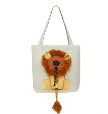 image-Canvas Pet Tote Bag - Light Green Animal Print