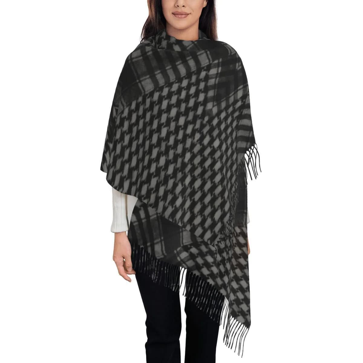 image-Arabian Scarf Shawl - Navy Blue Gold 50x180cm Polyester