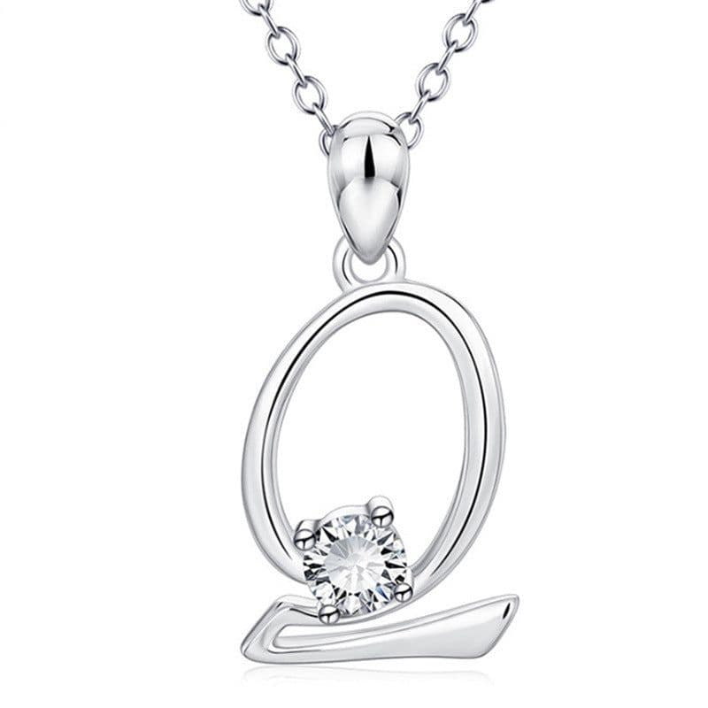 image-Baoshina Alphabet Diamond Pendant Necklace 26 Letters Jewelry Crossborder Supply