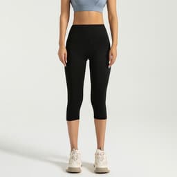 image-Peach High Waist 7-Point Yoga Pants - Quick Dry