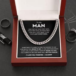 image-Cuban Chain Men's Titanium Necklace Bracelet - 14K Gold, 41-50cm